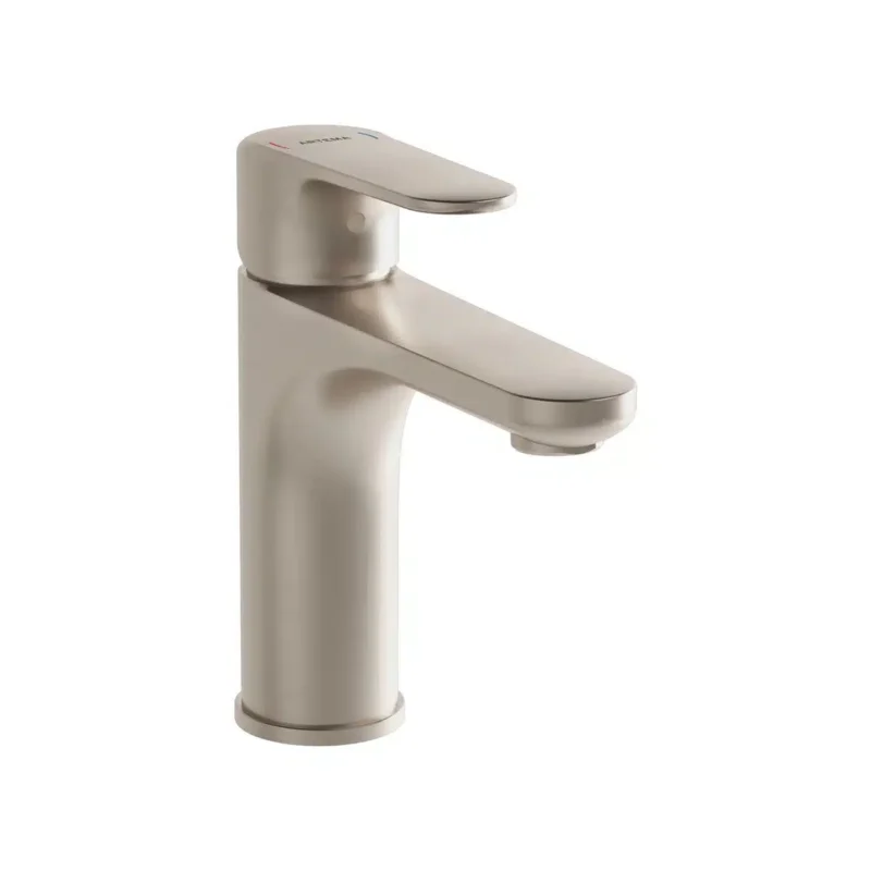 Vitra Root Round Yüksek Lavabo Bataryası, Fırçalı Nikel, Fırçalı Nikel - A4270634 - Lavabo Bataryası