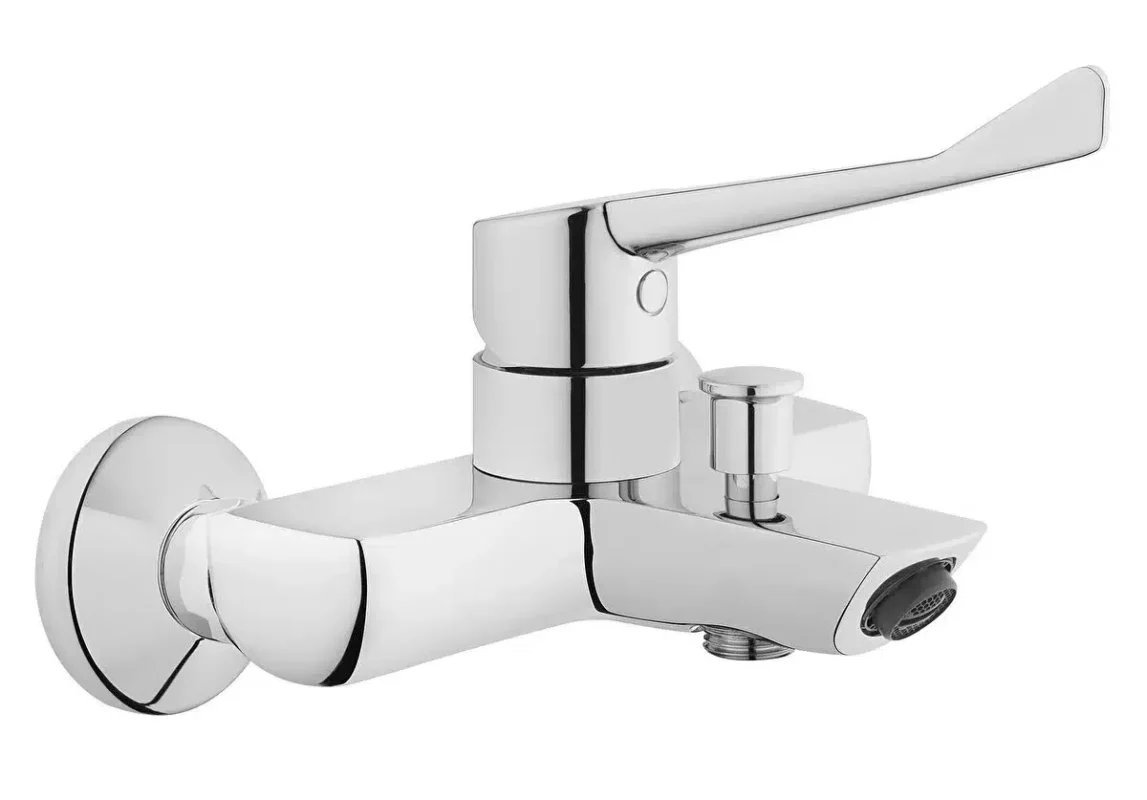 Vitra Aquamed Solid S Banyo Bataryası (Özel İhtiyaçlar İçin), Krom - A42485 - Banyo Bataryaları
