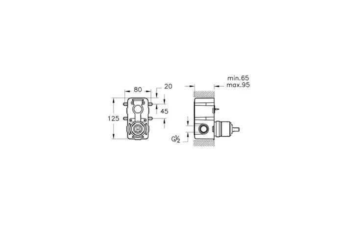 Vitra Ankastre Banyo Bataryası Sıva Altı Grubu - A41949 - Ankastre Sıva Altı Grubu - 1