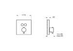 Vitra Aquaheat Ankastre Termostatik Banyo Bataryası - A4274674 - Ankastre Banyo Bataryası - 1