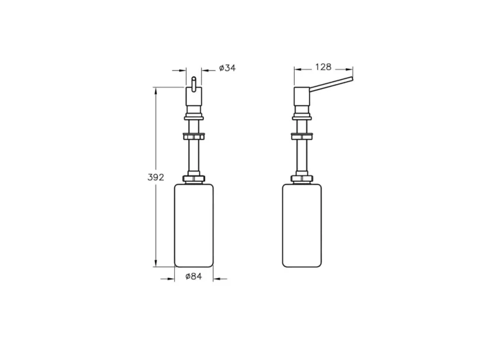 Vitra Arkitekta Ankastre Sıvı Sabunluk (Kilitlemeli)