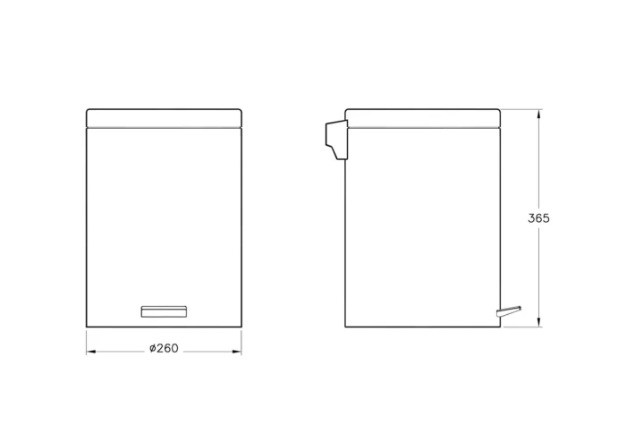 Vitra Arkitekta Çöp Kovası 12 lt - A44056 - Çöp Kutusu - 1