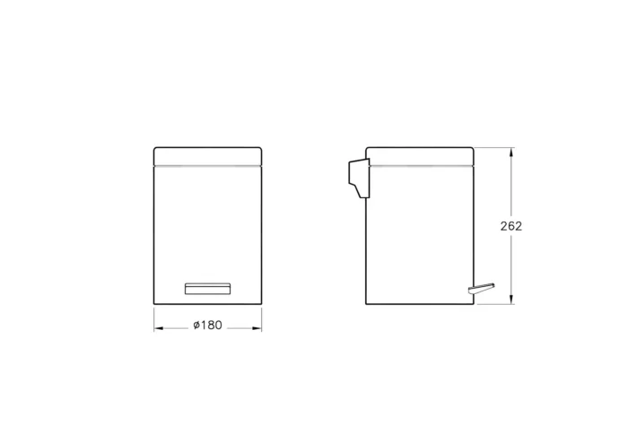 Vitra Arkitekta Çöp Kovası 3 lt - A44054 - Çöp Kutusu - 1