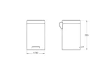 Vitra Arkitekta Çöp Kovası 4.5 lt - A44012 - Çöp Kutusu - 1