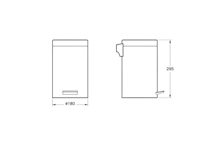 Vitra Arkitekta Çöp Kovası 4.5 lt - A44012 - Çöp Kutusu - 1
