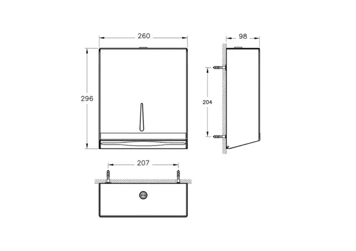 Vitra Arkitekta Kağıt Dıspenser - A44351 - Kağıt Verici Dispenser - 1