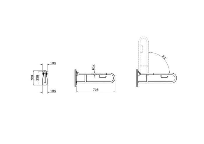 Vitra Arkitekta Katlanabilir Tutunma Barı - A44468 - Tutunma Barı, Tutamak - 1
