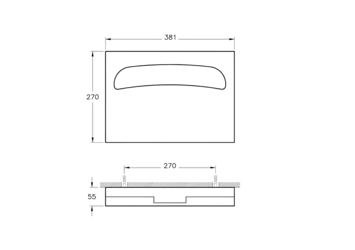 Vitra Arkitekta Klozet Kapak Örtüsü Dispanseri - A44341 - Kağıt Verici Dispenser - 1