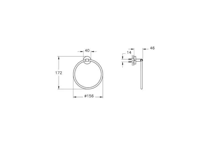 Vitra Base 200 Halka Havluluk - A44101 - Havluluk - 1