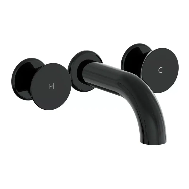 Vitra Liquid Ankastre Lavabo Bataryası (Kısa), Parlak Siyah - A4269039 - Ankastre Lavabo Bataryası