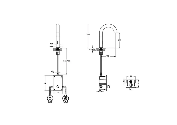 Vitra Liquid Temassız Lavabo Bataryası - A42788 - Fotoselli Lavabo Bataryası - 1