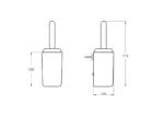 Vitra Liquid Tuvalet Fırçalığı, Krom - A44566 - Klozet Temizleme Fırçası - 1