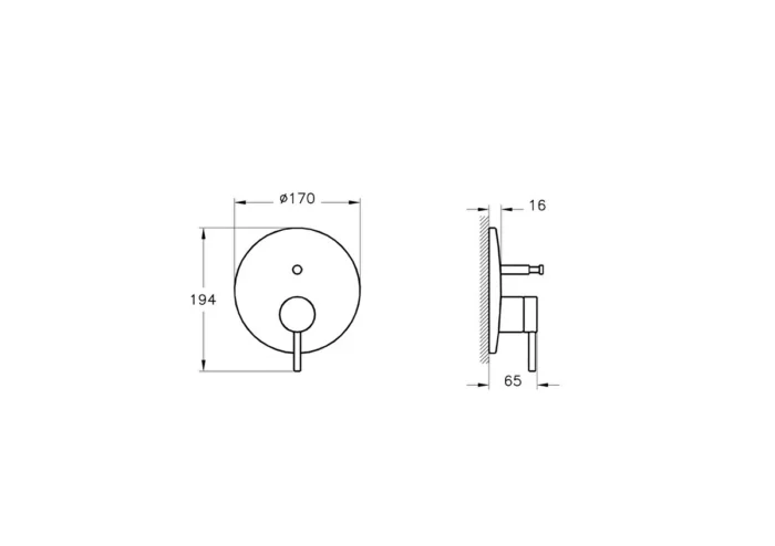 Vitra Origin Ankastre Banyo Bataryası - A42620 - Ankastre Banyo Bataryası - 1