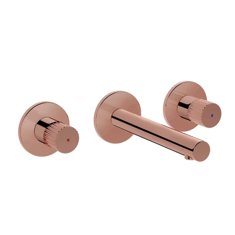 Vitra Origin Ankastre Lavabo Bataryası (3 Rozetli) (Sıva Üstü Grubu), Soft Bakır - A4258229 - Ankastre Lavabo Bataryası, Üç Delikli Lavabo Bataryası