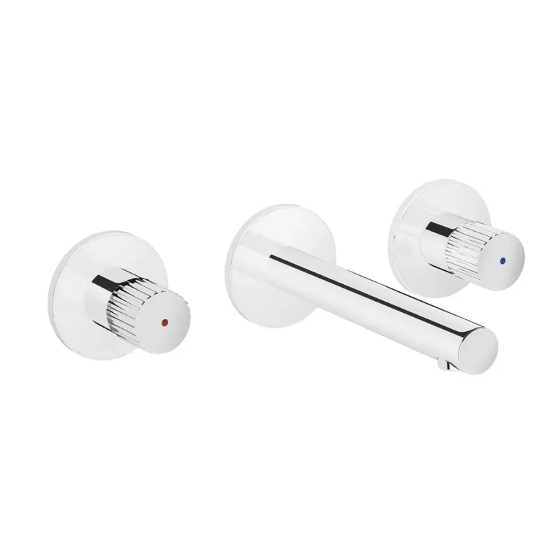Vitra Origin Ankastre Lavabo Bataryası (3 Rozetli) (Sıva Üstü Grubu), Krom - A42582 - Ankastre Lavabo Bataryası, Üç Delikli Lavabo Bataryası