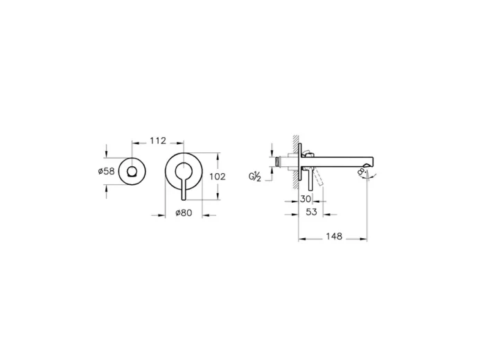 Vitra Origin Ankastre Lavabo Bataryası