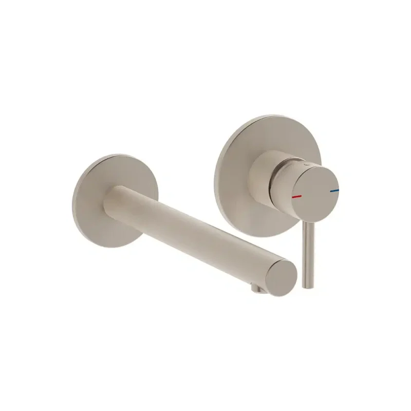 Vitra Origin Ankastre Lavabo Bataryası (2 Rozetli) (Sıva Üstü Grubu), Fırçalı Nikel - A4258134 - Ankastre Lavabo Bataryası