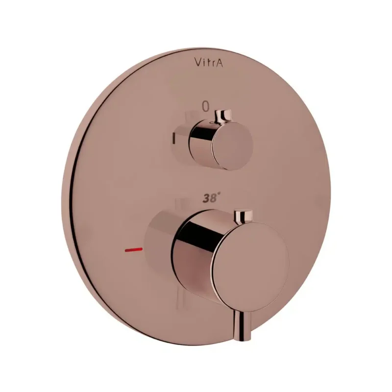 Vitra Origin Ankastre Termostatik Duş Bataryası (V-Box) (Sıva Üstü Grubu), Soft Bakır - A4267229 - Ankastre Duş Bataryası