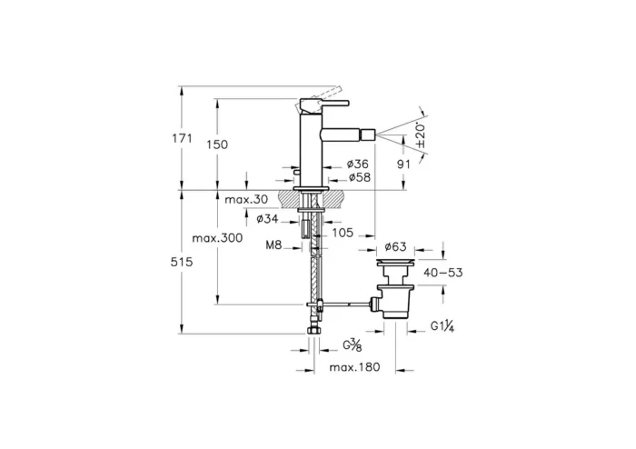 Vitra Origin Bide Bataryası