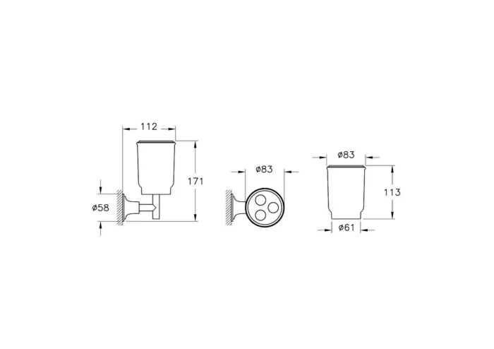 Vitra Origin Classic Diş Fırçalığı - A4451836 - Diş Fırçalık - 1