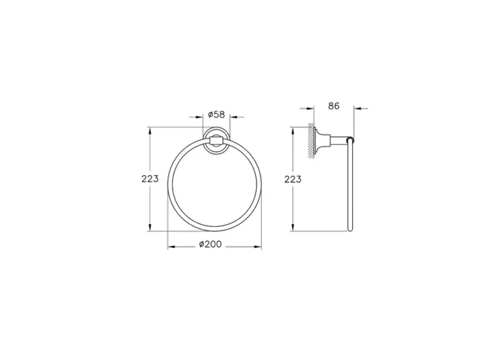 Vitra Origin Classic Halka Havluluk - A44524 - Havluluk - 1