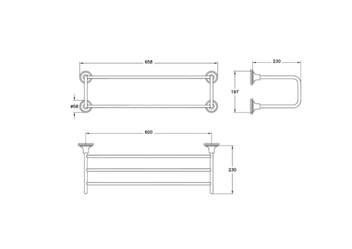 Vitra Origin Classic Havlu Rafı - A44525 - Havlu Rafı - 1