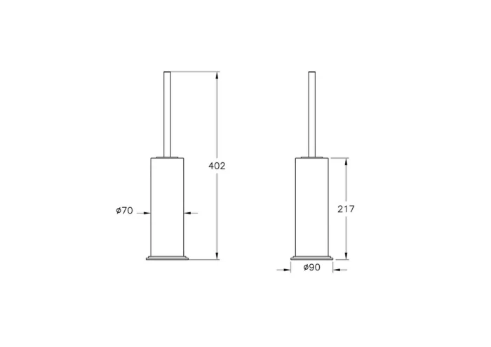 Vitra Origin Classic Tuvalet Fırçalığı - A4452136 - Klozet Temizleme Fırçası - 1