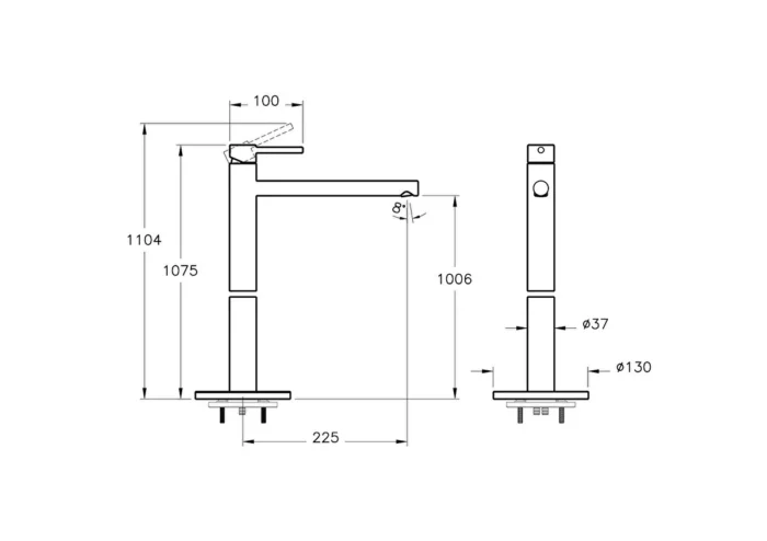 Vitra Origin Lavabo Bataryası - A4266329 - Monoblok Lavabo Bataryası - 1
