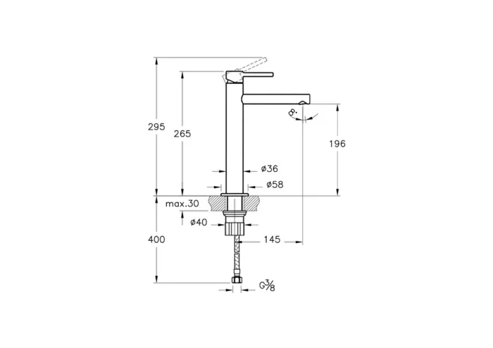 Vitra Origin Lavabo Bataryası - A4255734 - Çanak Lavabo Bataryası - 1