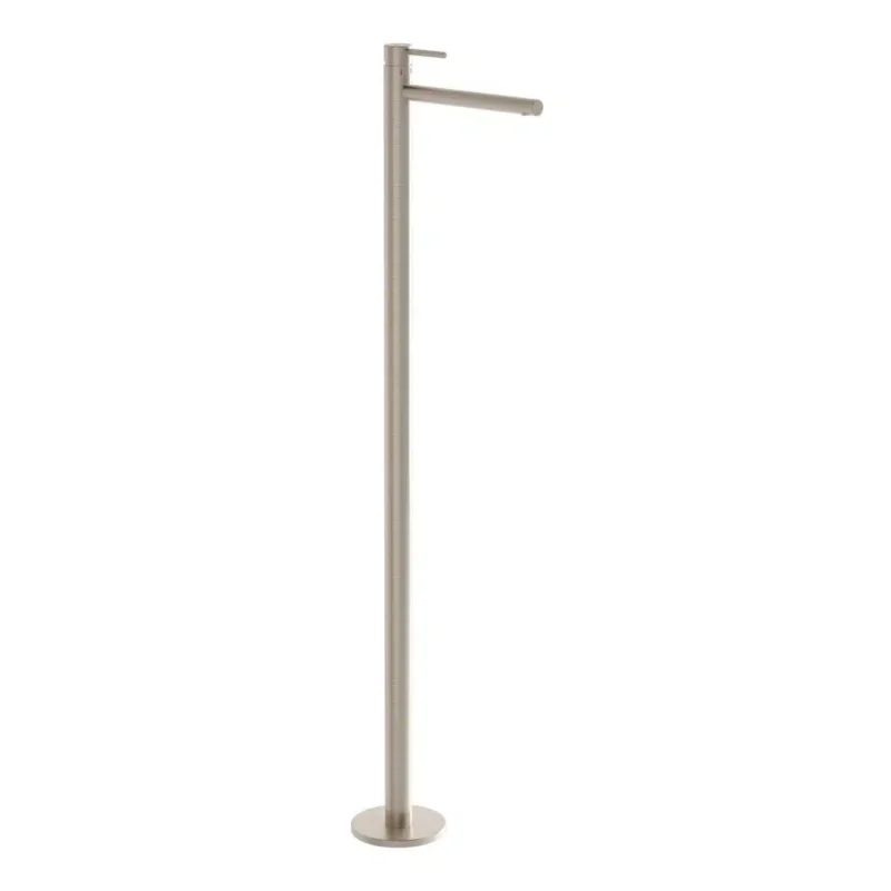 Vitra Origin Lavabo Bataryası (Yerden), Fırçalı Nikel - A4266334 - Monoblok Lavabo Bataryası