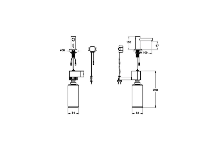 Vitra Origin Temassız Sıvı Sabunluk - A44758 - Fotoselli Sıvı Sabunluk - 1