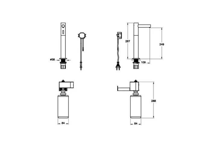 Vitra Origin Temassız Sıvı Sabunluk (Pilli)