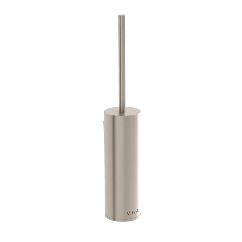 Vitra Origin Tuvalet Fırçalığı (Yerden), Fırçalı Nikel - A4489334 - Klozet Temizleme Fırçası