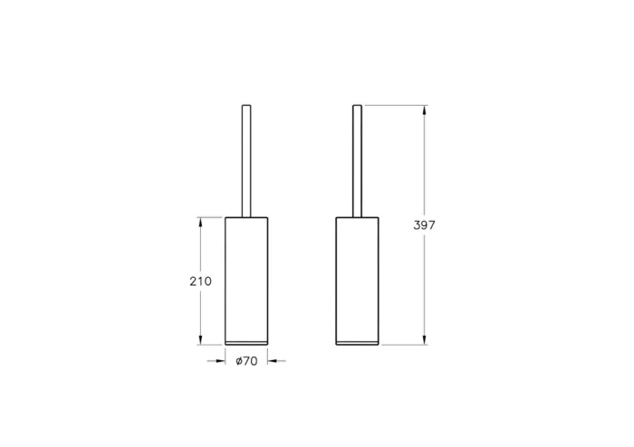 Vitra Origin Tuvalet Fırçalığı - A4489329 - Klozet Temizleme Fırçası - 1