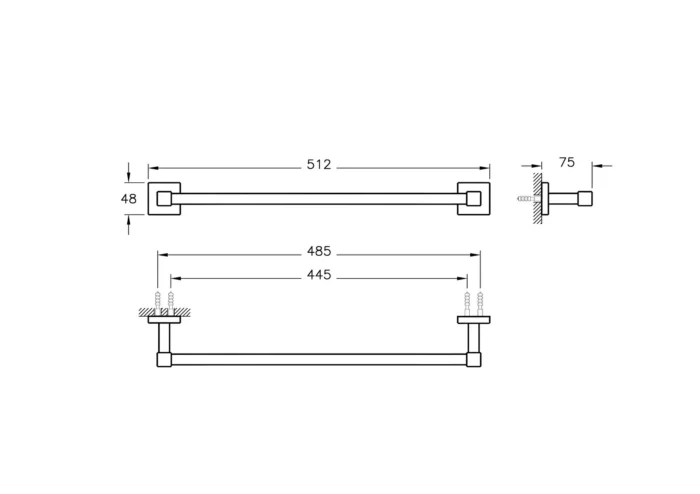 Vitra Q-Line Uzun Havluluk - A44995 - Havluluk - 1