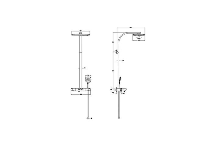 Artema Aquacontrol Charm 360 3F Duş Sistemi - A47204 - Duş Setleri, Yağmur Duş Sistemleri - 1