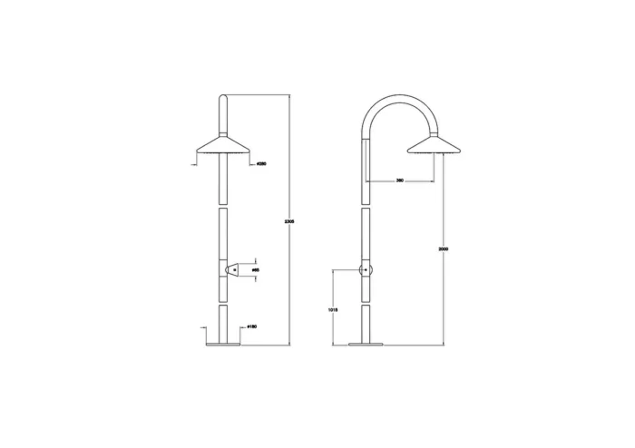 Artema Liquid Açık Hava Duş Kolonu - A42778 - Duş Setleri, Yağmur Duş Sistemleri - 1