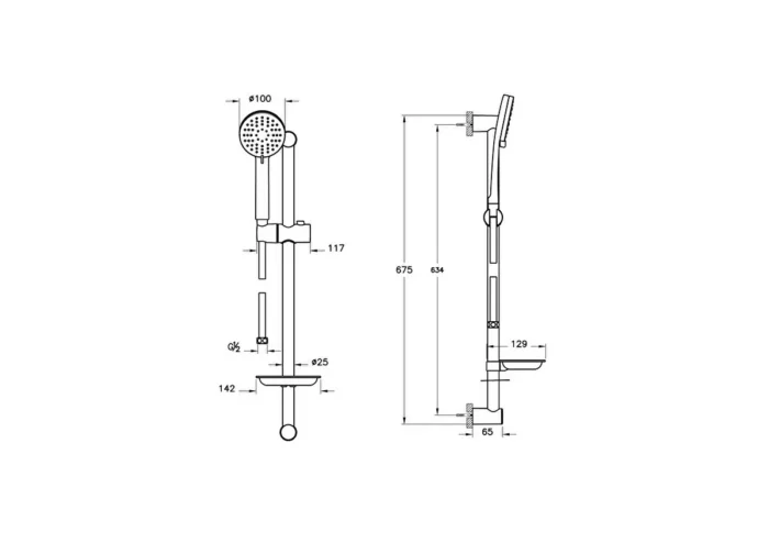 Artema Slim 3 F Sürgülü El Duşu Takımı - A45678STA - El Duşu Takımı - 1