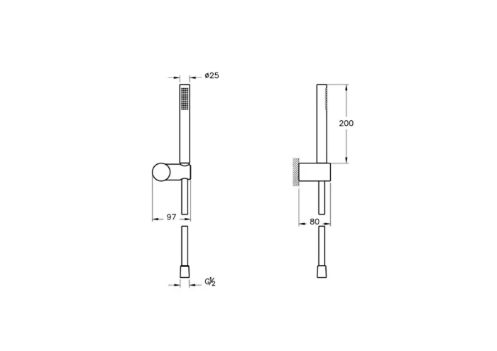 Vitra 1F El Duşu Takımı Fırçalı Nikel - A4554334 - El Duşu Takımı - 1