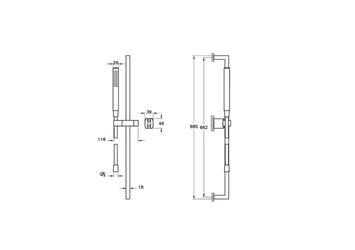 Vitra Bliss 3F Sürgülü El Duşu Takımı Krom - A45743 - El Duşu Takımı - 1