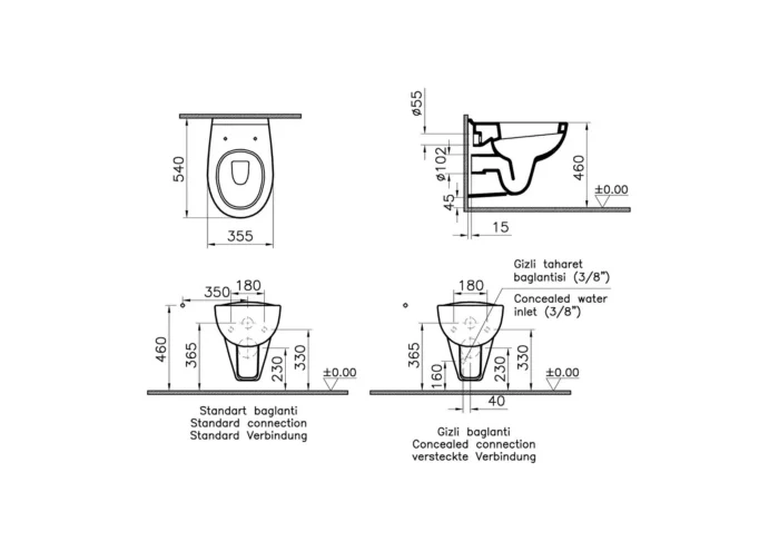 Vitra Conforma Asma Klozet - 5812L003-0850 - Asma Klozet - 1