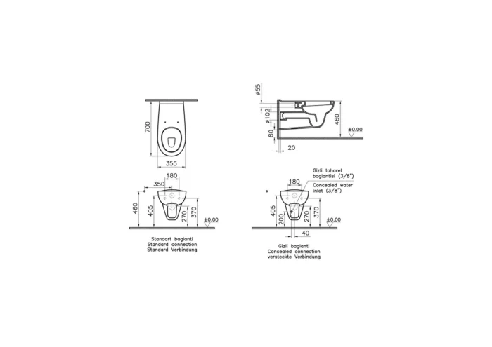 Vitra Conforma Asma Klozet - 5811L003-0850 - Asma Klozet - 1