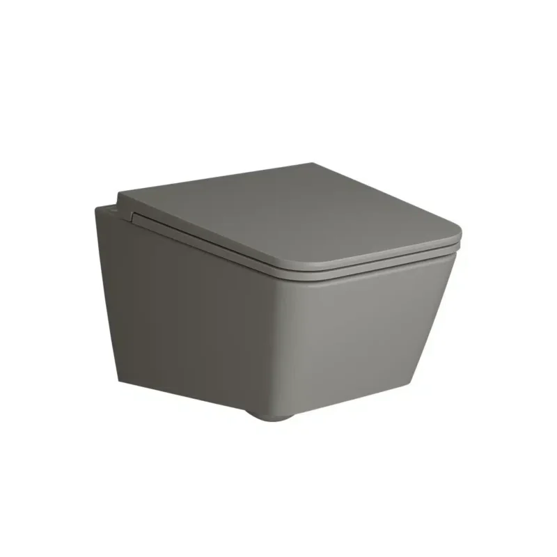 Vitra Equal Asma Klozet, Rim-ex, Gizli Montajlı, 54 cm, Clean, Mat Taş Gri - 7245B476-0090 - Asma Klozet