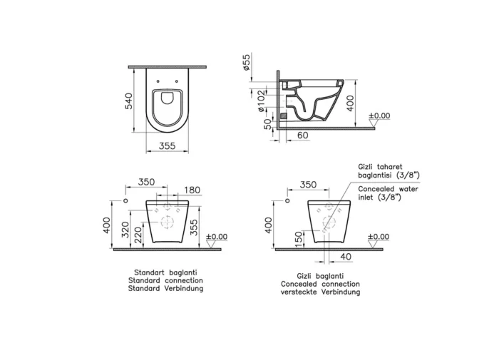 Vitra Integra Asma Klozet - 7063L003-0850 - Asma Klozet - 1