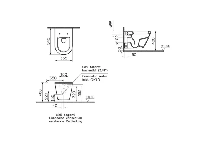 Vitra Integra Asma Klozet - 7060L003-0090 - Asma Klozet - 1
