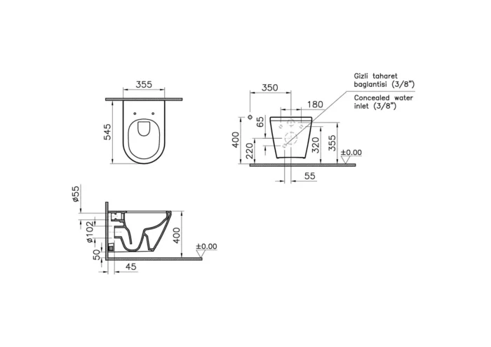 Vitra Integra Asma Klozet - 7041L003-0090 - Asma Klozet - 1