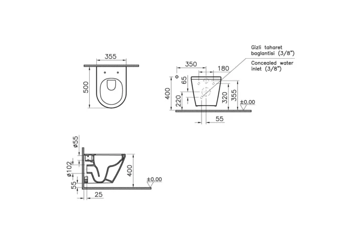 Vitra Integra Asma Klozet - 7040L003-0090 - Asma Klozet - 1