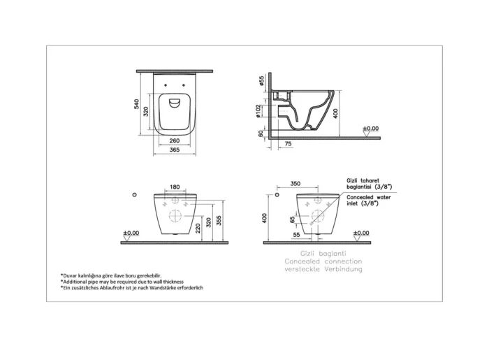 Vitra Integra Square Asma Klozet