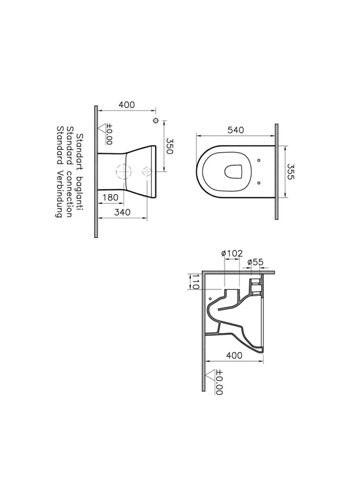 Vitra Integra Yerden Klozet - 7059L003-0088 - Yerden Klozet - 1