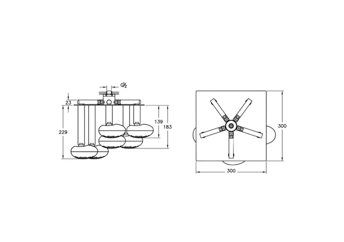 Vitra Istanbul Duş Başlığı Tavandan - A48023 - Tepe Duşları - 2